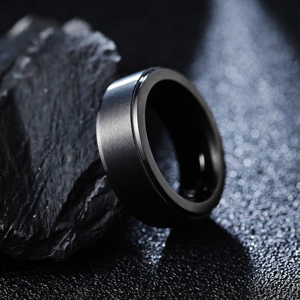 Unisex Stress Release Black Spinner Ring