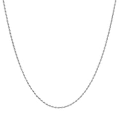 3MM 24-Inch Rope Chain - Silver