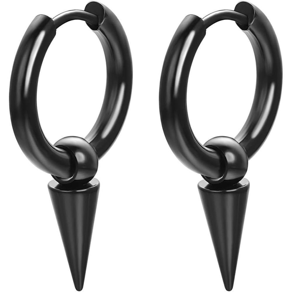 1-Pcs Unisex Titanium Steel Black Ear Clip