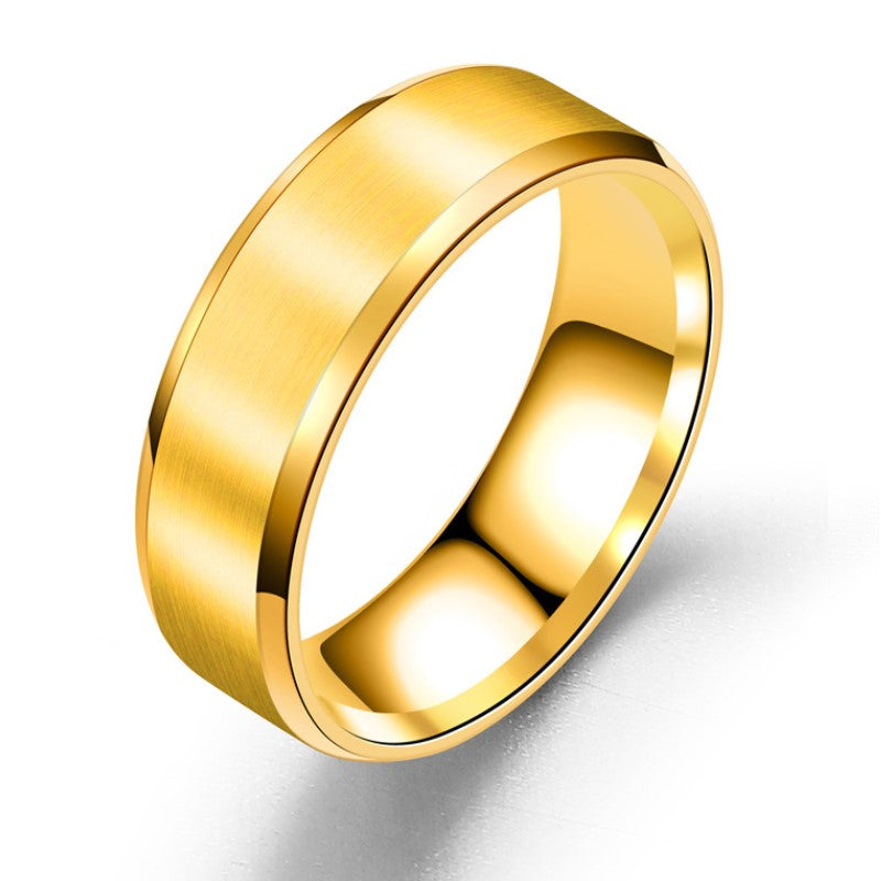 Unisex Gold Plated Comfort Fit Ring