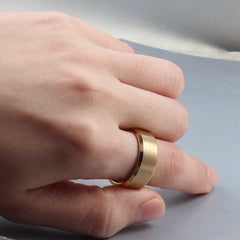 Unisex Gold Plated Comfort Fit Ring