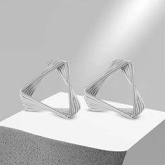 Elegant Multi Layered Triangle Earrings