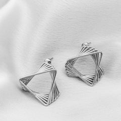 Elegant Multi Layered Triangle Earrings