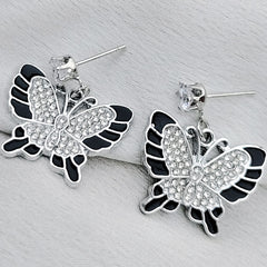 Sparkling Zirconia Butterfly Earrings