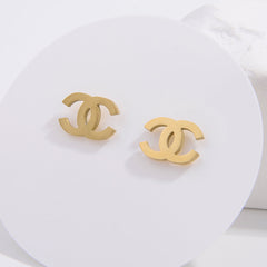 Double C Stud Earrings (Pair)