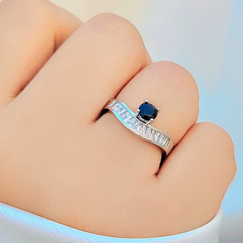 Adjustable Alluring Black Zirconia Ring