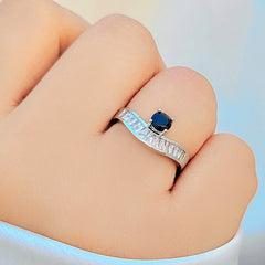 Adjustable Alluring Black Zirconia Ring