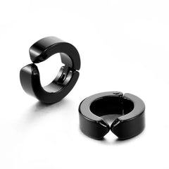 1-Pcs Unisex Titanium Steel Black Ear Clip