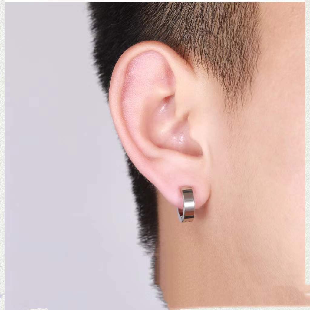 1-Pcs Unisex Titanium Steel Ear Clip