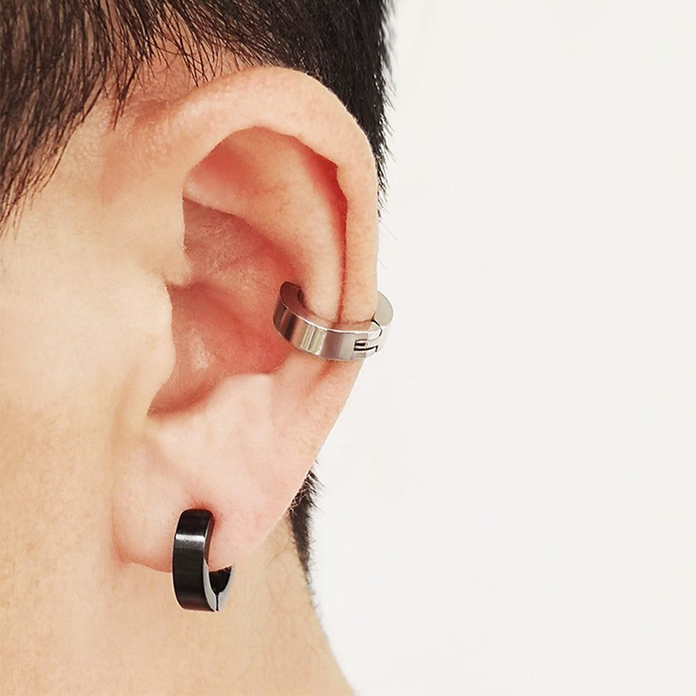 1-Pcs Unisex Titanium Steel Ear Clip