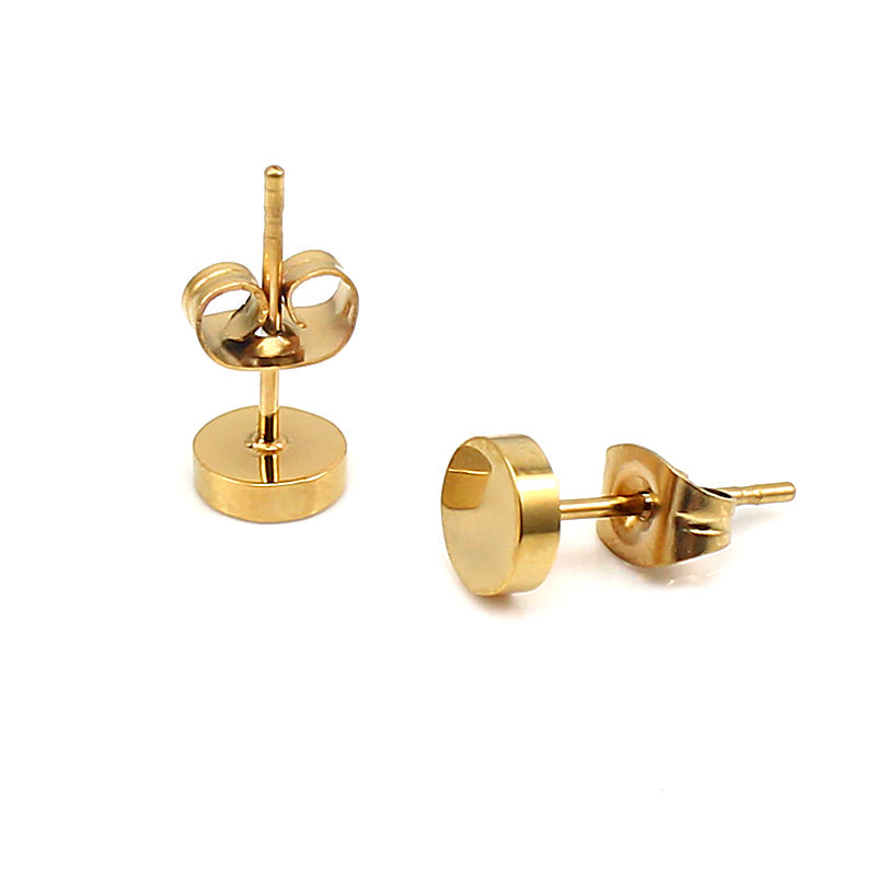 Illusion Button Stud Earrings (Pair)