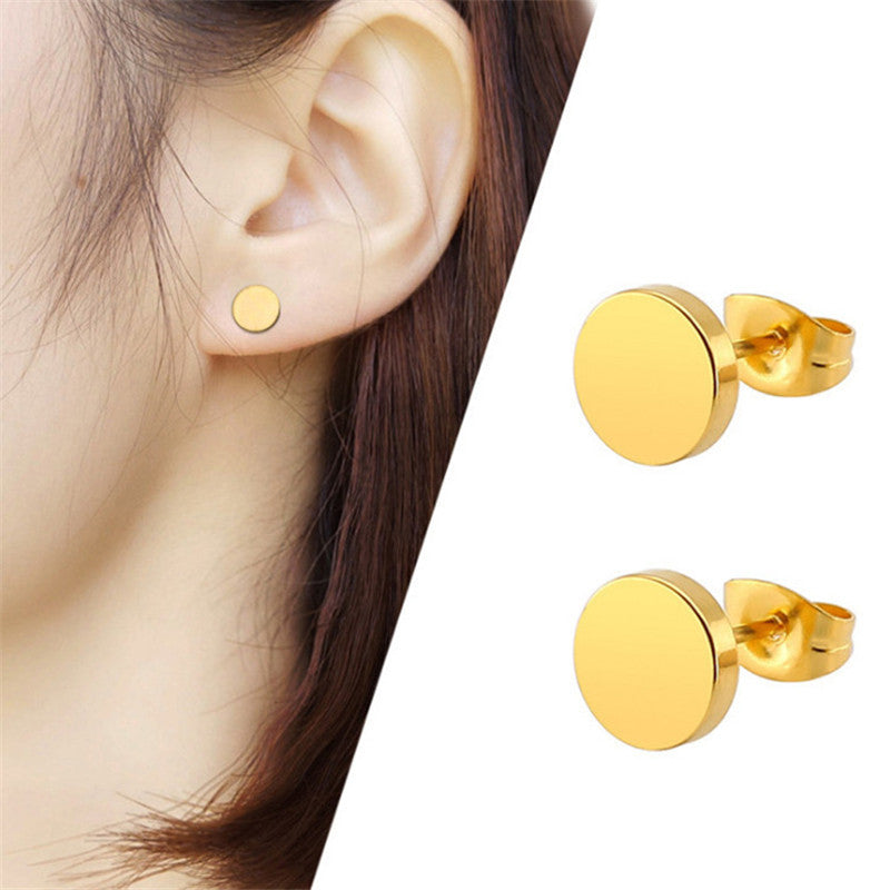 Illusion Button Stud Earrings (Pair)