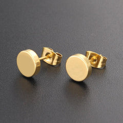 Illusion Button Stud Earrings (Pair)