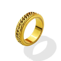 Chain Spinner Ring - Gold