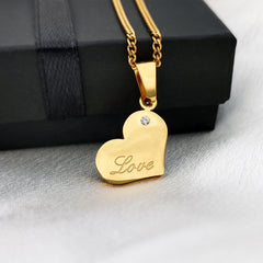 Eccentric Gold Plated Heart Pendant