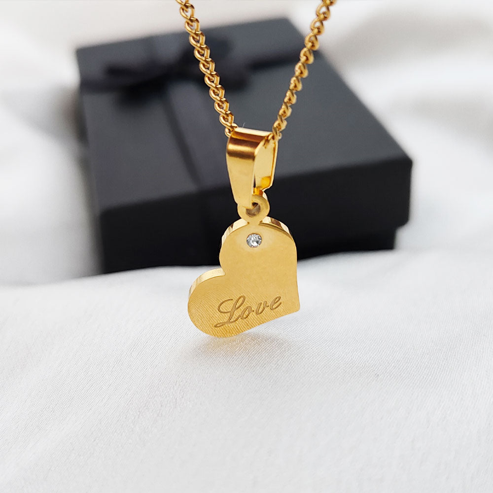 Eccentric Gold Plated Heart Pendant