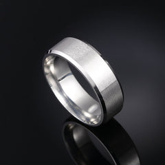 Unisex Silver Plated Comfort Fit Ring