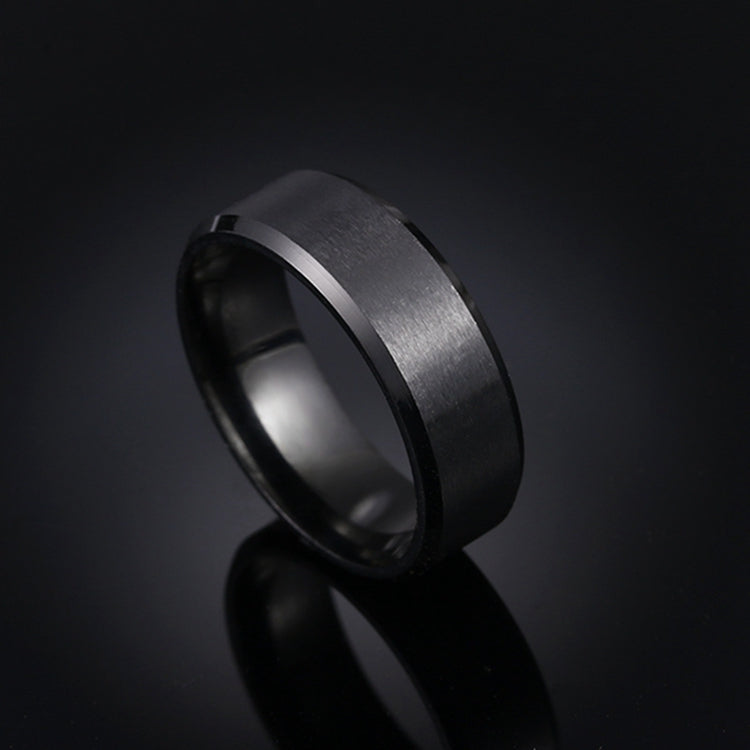 Unisex Black Comfort Fit Ring