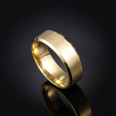 Unisex Gold Plated Comfort Fit Ring