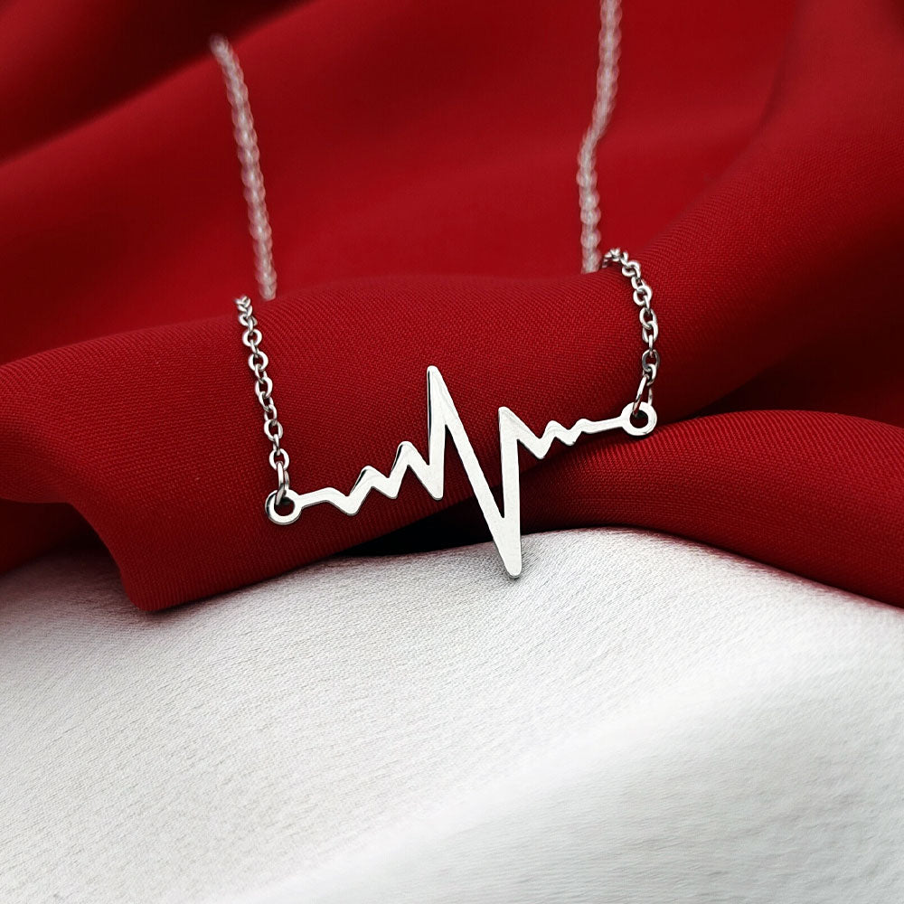 Heartbeat Silver Plated Pendant