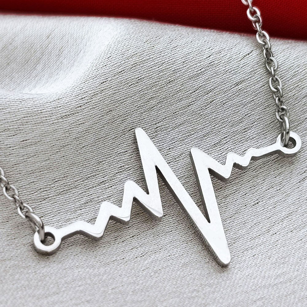 Heartbeat Silver Plated Pendant