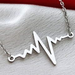 Heartbeat Silver Plated Pendant