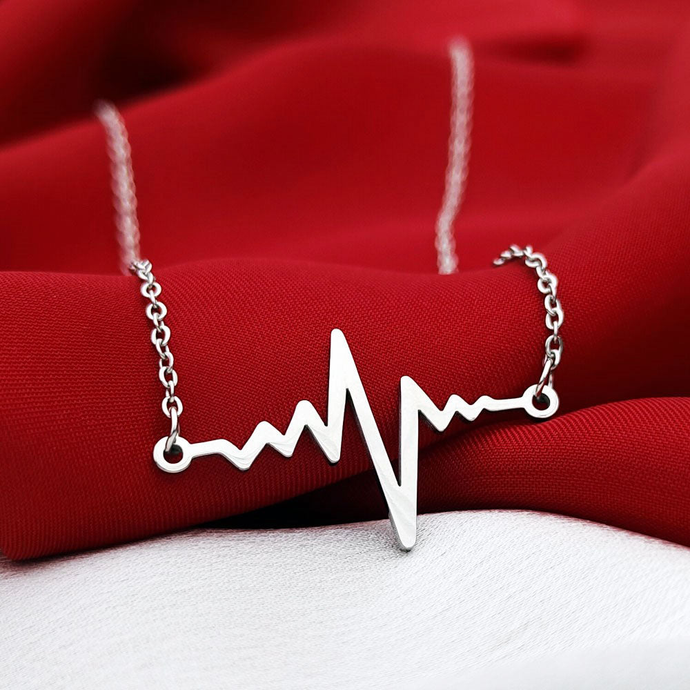 Heartbeat Silver Plated Pendant