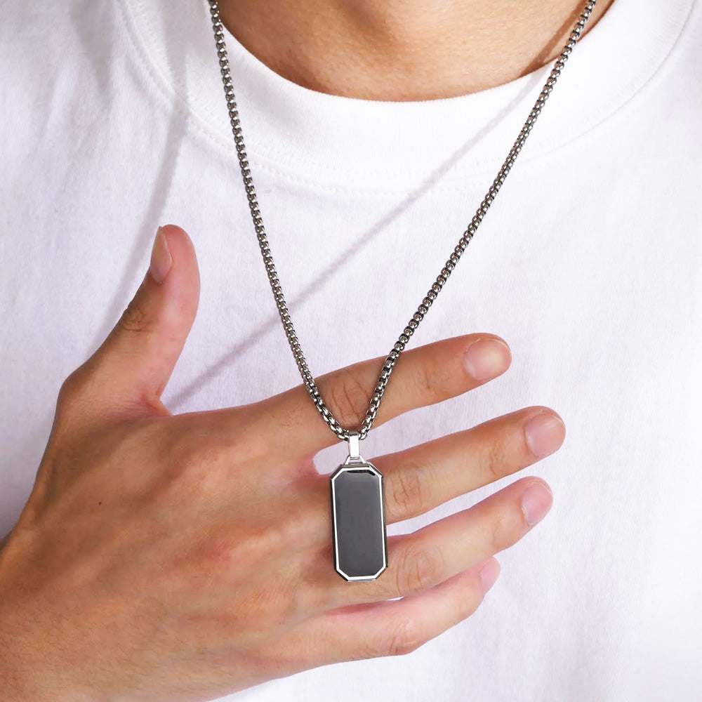 Enamel Rectangle Pendant