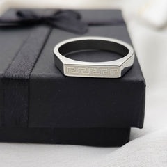 Unisex Silver Plated Grace Ring