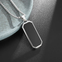 Enamel Rectangle Pendant