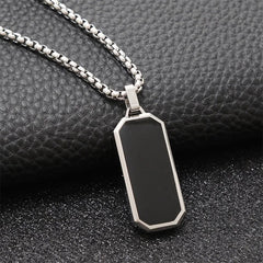 Enamel Rectangle Pendant