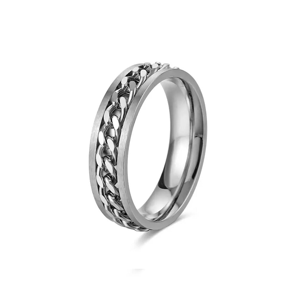 Chain Spinner Ring - Silver