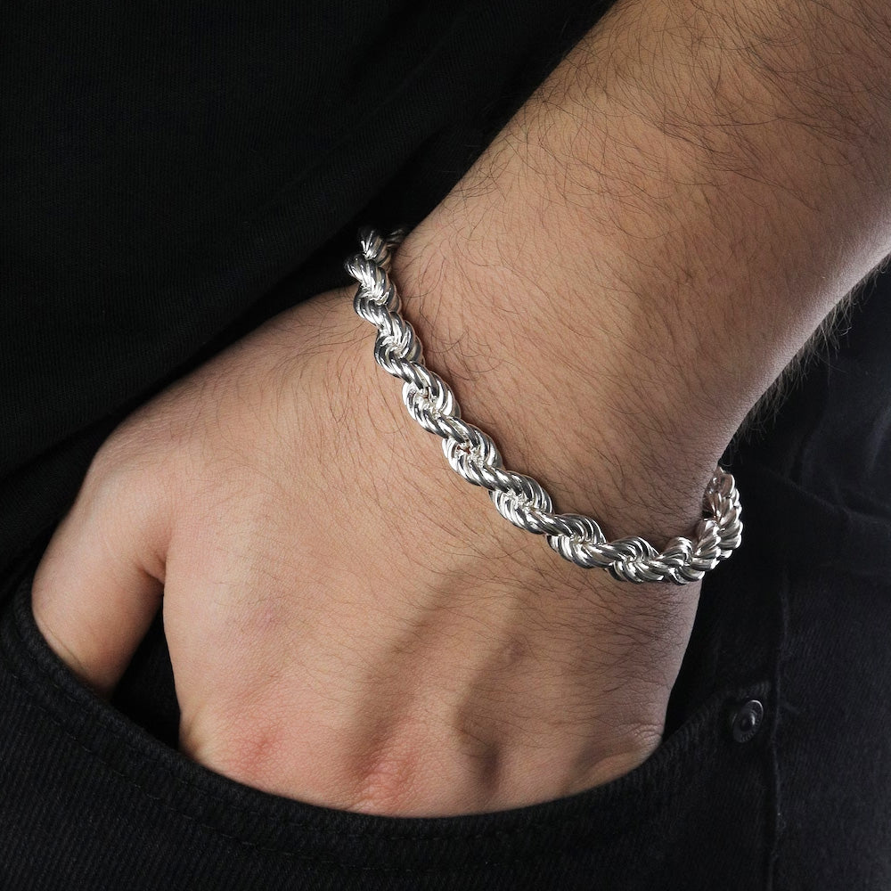 7MM Rope Chain Bracelet