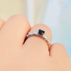 Adjustable Glamour Black Zirconia Ring