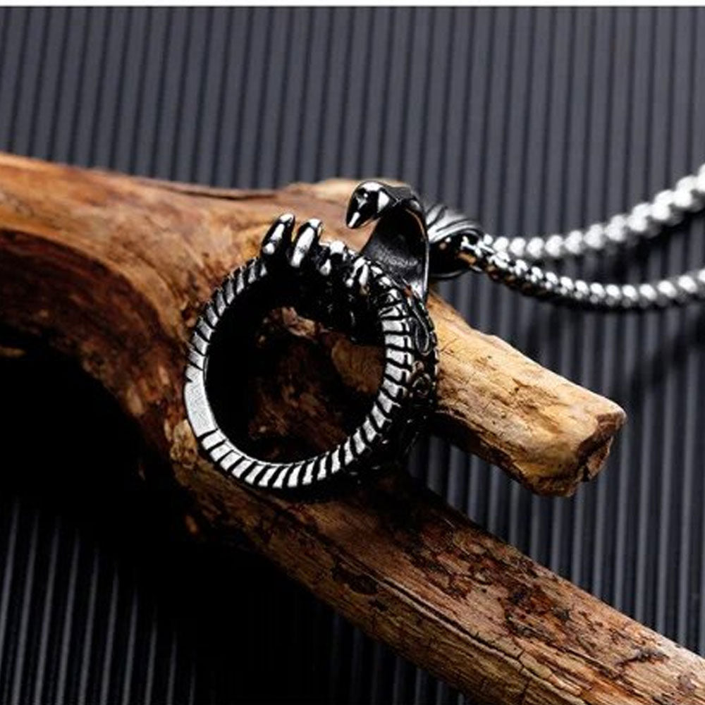 Black Skull Hand Ring Pendant