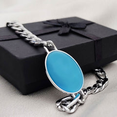 Blue Enamel Tag - Salman Khan Bracelet