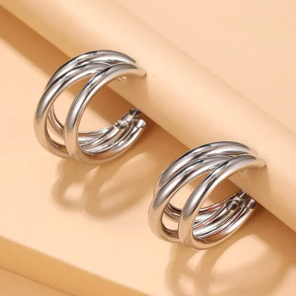 Trendy Three-Layer Earrings