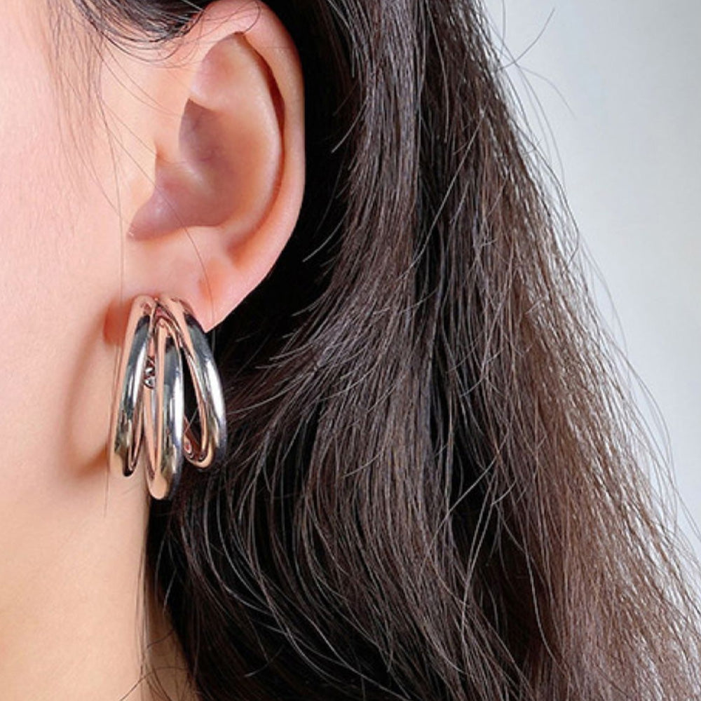 Trendy Three-Layer Earrings