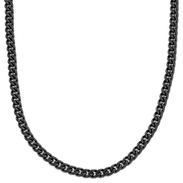 8MM 20-Inch Black Cuban Chain