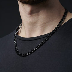 8MM 20-Inch Black Cuban Chain